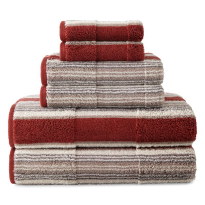 JCPenney Home™ Farmhouse Stripe Bath Towels