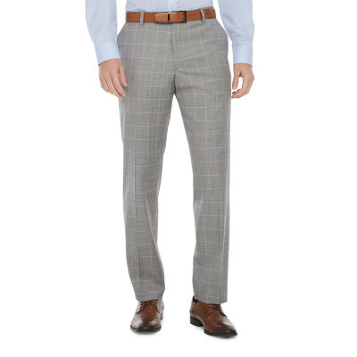 Stafford Super Mens Windowpane Classic Fit Suit Pants