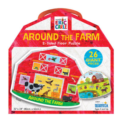 Briarpatch The World Of Eric Carle - Around The Farm 2-Sided Floor Puzzle: 26 Pcs