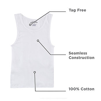 Hanes Mens Tall 5 Pack Tank, Color: White - JCPenney