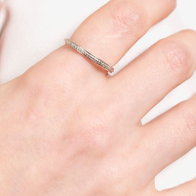 Womens 2MM Sterling Silver Band
