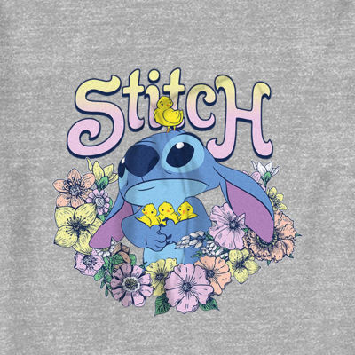 Disney Collection Toddler Girls Crew Neck Short Sleeve Regular Fit Lilo & Stitch Graphic T-Shirt