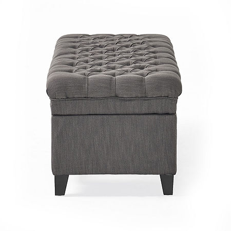 Juliana Storage Ottoman, One Size, Gray