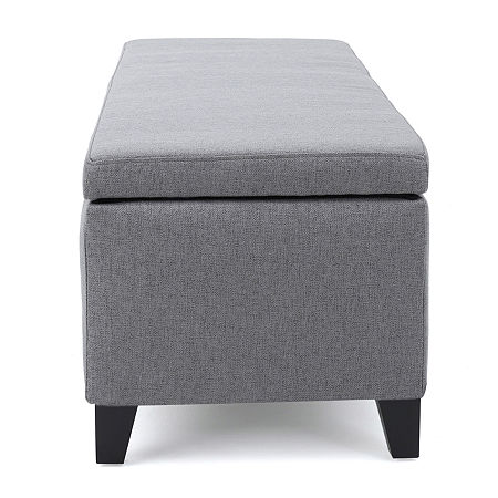 Cleo Storage Ottoman, One Size, Gray