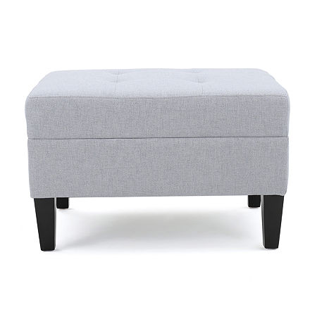 Zahra Ottoman, One Size, Gray