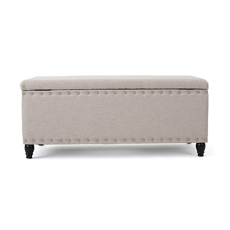 Tatiana Storage Ottoman, One Size, Beige