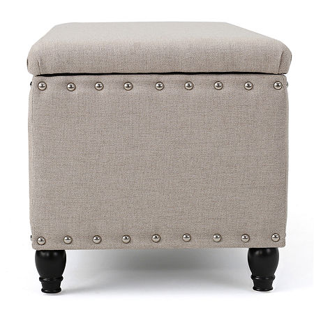 Tatiana Storage Ottoman, One Size, Beige