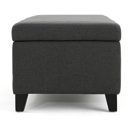 York Storage Ottoman, One Size, Gray