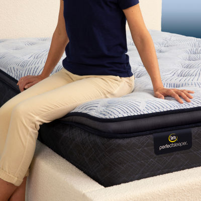 Serta Perfect Sleeper Blue Lagoon Nights 14.5" Plush Pillow Top - Mattress + Box Spring