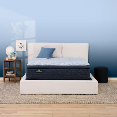 Serta Perfect Sleeper Blue Lagoon Nights 14.5" Plush Pillow Top - Mattress + Box Spring
