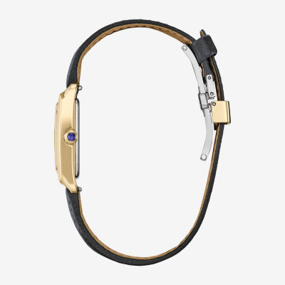 Citizen Bianca\N Womens Black Leather Strap Watch Ew5622-09p