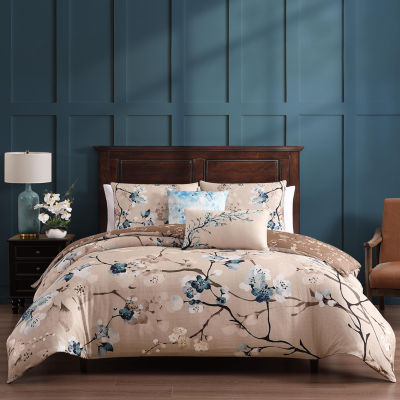 Bebejan Blue Blossom 5-pc. Midweight Reversible Comforter Set