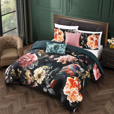 Bebejan Botanical Bird 5-pc. Midweight Reversible Comforter Set