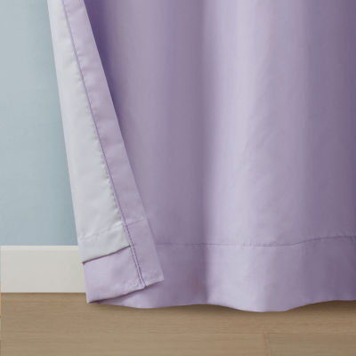 INK+IVY Kids Holly Pom Pom Rod Pocket Back Tab 100% Blackout Single Curtain Panel