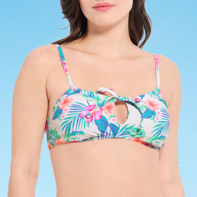 Decree Womens Adjustable Straps Juniors Bralette Bikini Swimsuit Top