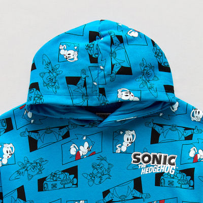 Little & Big Kid Boys Long Sleeve Sonic the Hedgehog Fleece Hoodie