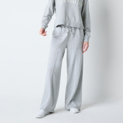 Arizona Womens Juniors Wide Leg Sweatpant