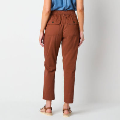 St. John's Bay Womens Stretch Fabric Slim Cargo Pant