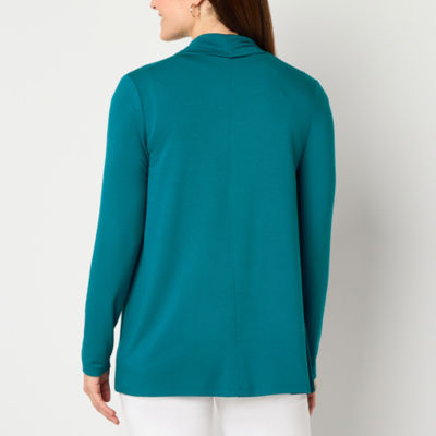 Liz Claiborne Womens Long Sleeve Open Front Cardigan
