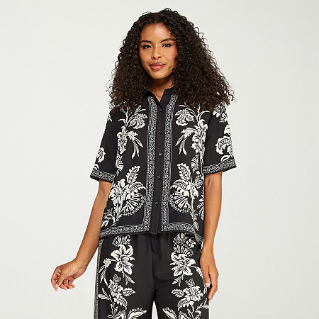 Premier Amour Womens Short Sleeve Blouse