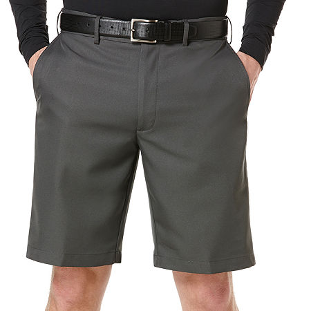 PGA TOUR Flat-Front Expandable Waist Shorts, 40, Gray