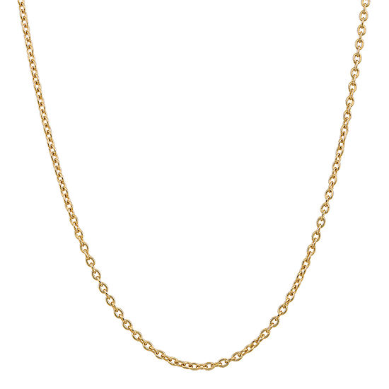 14K Gold 16 Inch Solid Cable Chain Necklace