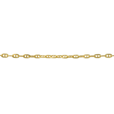 14K Gold 18 Inch Solid Mariner Chain Necklace