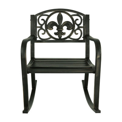 Sunnydaze Patio Collection Patio Rocking Chair, Color Black JCPenney
