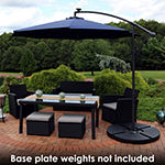 Sunnydaze® 10-Foot Steel Offset Solar Patio Umbrella