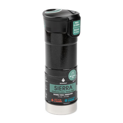 Manna Sierra 14oz Hammered Stainless Steel Travel Mug