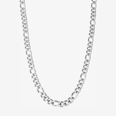 Shaquille O'Neal XLG Mens Stainless Steel 24 Inch Figaro Chain Necklace