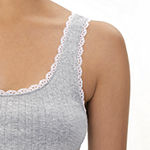 Forever 21 Juniors Womens Lace Edge Cropped Tank Top