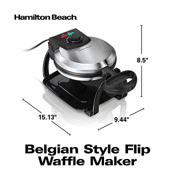 Hamilton Beach Flip Belgian Waffle Maker With Nonstick Grids