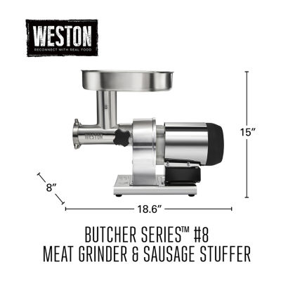 Weston Butcher Series #8 Meat Grinder And Sausage Stuffer