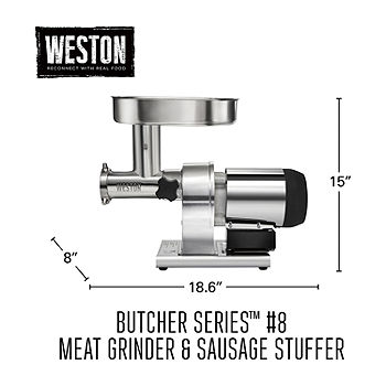 Weston - #8 Electric Meat Grinder & Sausage Stuffer - Black