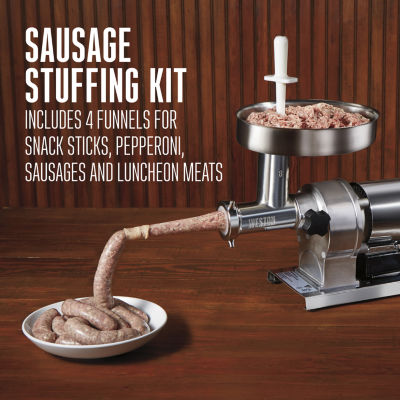 Weston Butcher Series #8 Meat Grinder And Sausage Stuffer