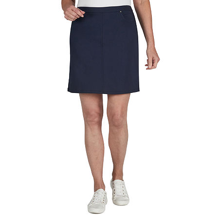 Hearts Of Palm Womens Mid Rise Skort, 18, Blue