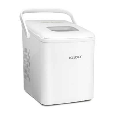 Igloo 26 Lb Self Cleaning Ice Maker with Carrying Handle IGLICEB26HNWH