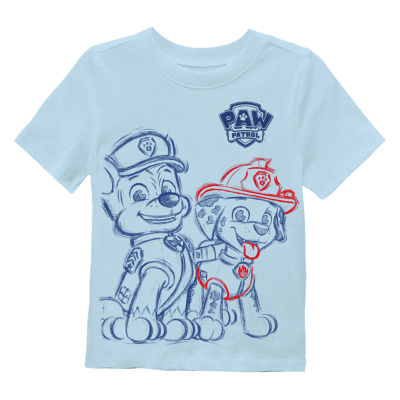 Toddler Boys Crew Neck Short Sleeve Paw Patrol Graphic T-Shirt