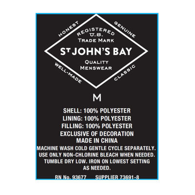 St. John's Bay Quilted Cargo Mens Midweight Puffer Vest