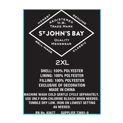 St. John's Bay Big and Tall Mens Puffer Vest