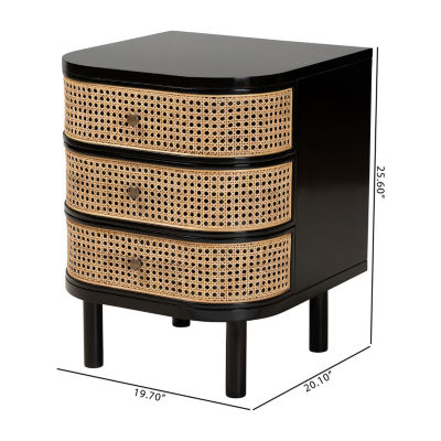 Nabila 3-Drawer Nightstand