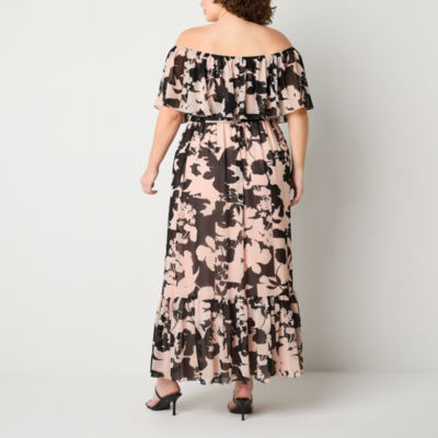 Premier Amour Womens Plus Floral Maxi Dress