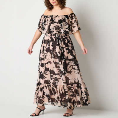 Premier Amour Womens Plus Floral Maxi Dress