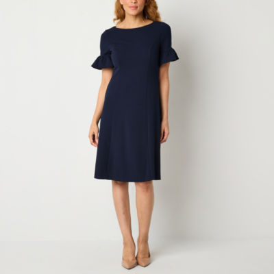 Jessica Howard Short Sleeve Midi Fit + Flare Dress