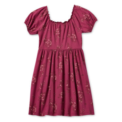 Thereabouts Little & Big Girls Short Sleeve Puffed A-Line Dress