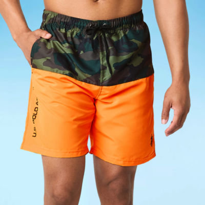 U.S. Polo Assn. Mens Striped Swim Shorts