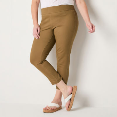 St. John's Bay-Plus Womens Ankle Pull-On Pants