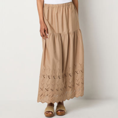 St. John's Bay Womens Mid Rise Maxi Skirt