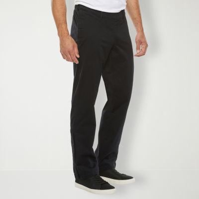 St. John's Bay Seated Chino Mens Adjustable Features Easy-on + Easy-off Adaptive Regular Fit Flat Front Pant